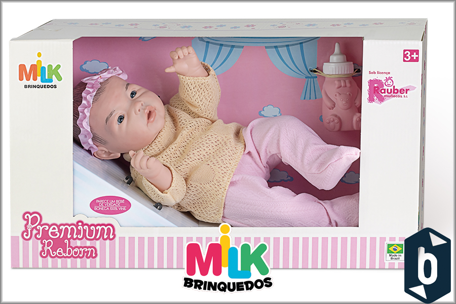 BEBÊ PREMIUM REBORN DA MILK BRINQUEDOS